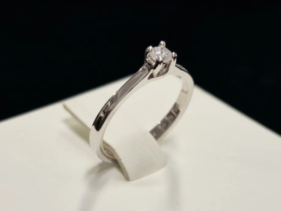 zlatni prsten s dijamantom 0,15ct + certifikat / r1, rate ! - slika 2