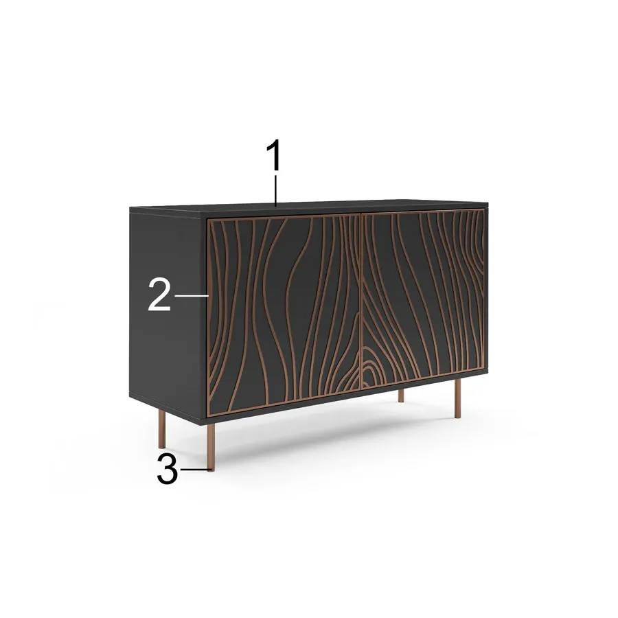 komoda tivaro 110x42cm, materijal: laminirana ploča - slika 3