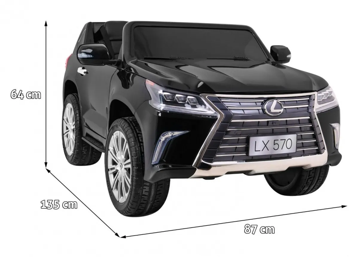licencirani auto na akumulator lexus lx570 4x4 - dvosjed - crni - slika 2