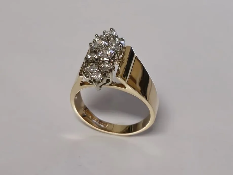 zlatni prsten s dijamantima 0,76ct / r1, rate! - slika 3