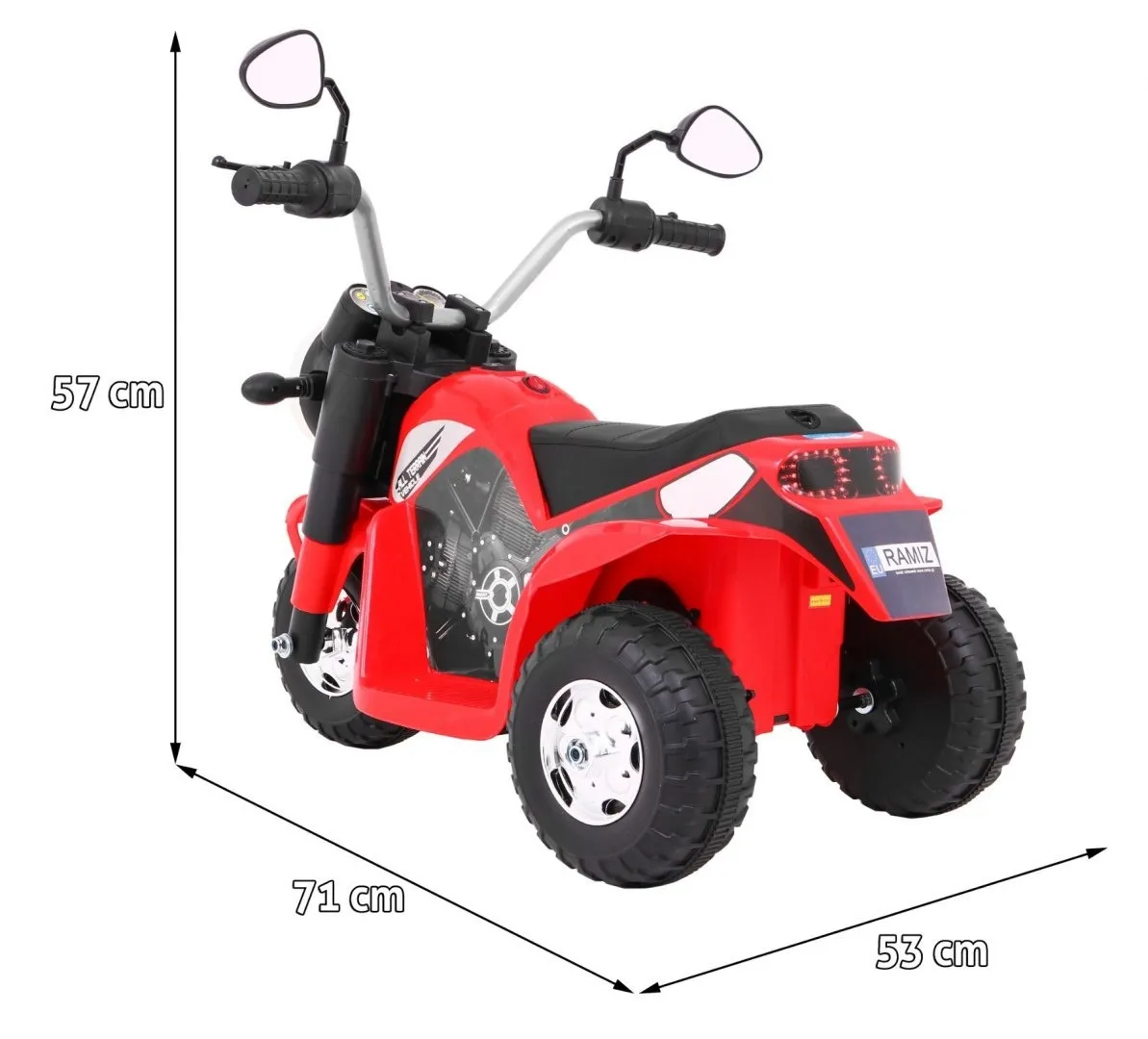 motor na akumulator minibike - crveni - slika 2