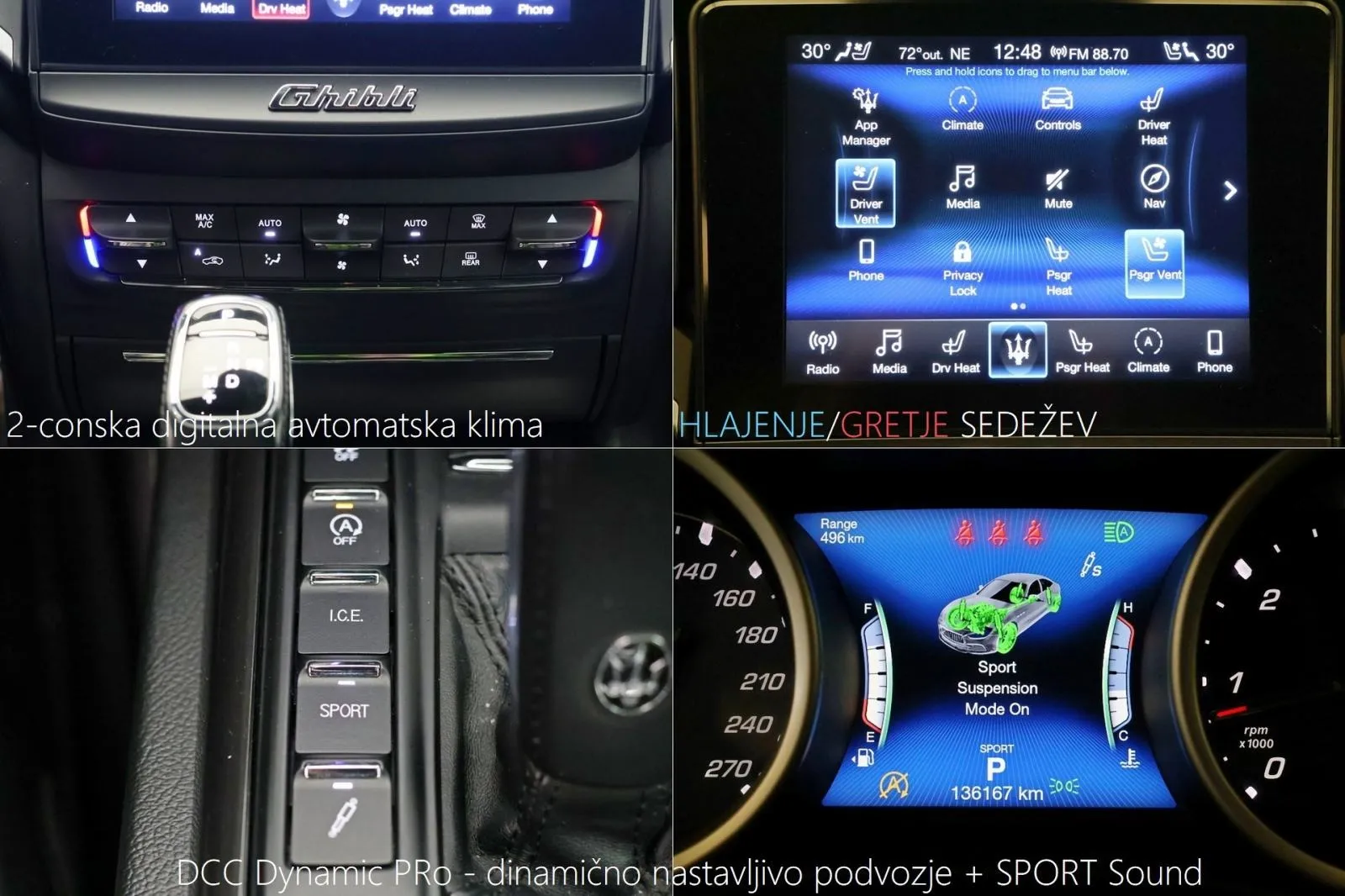 maserati ghibli diesel 3.0d v6 aut 275ks adapt.led radartemp - slika 12