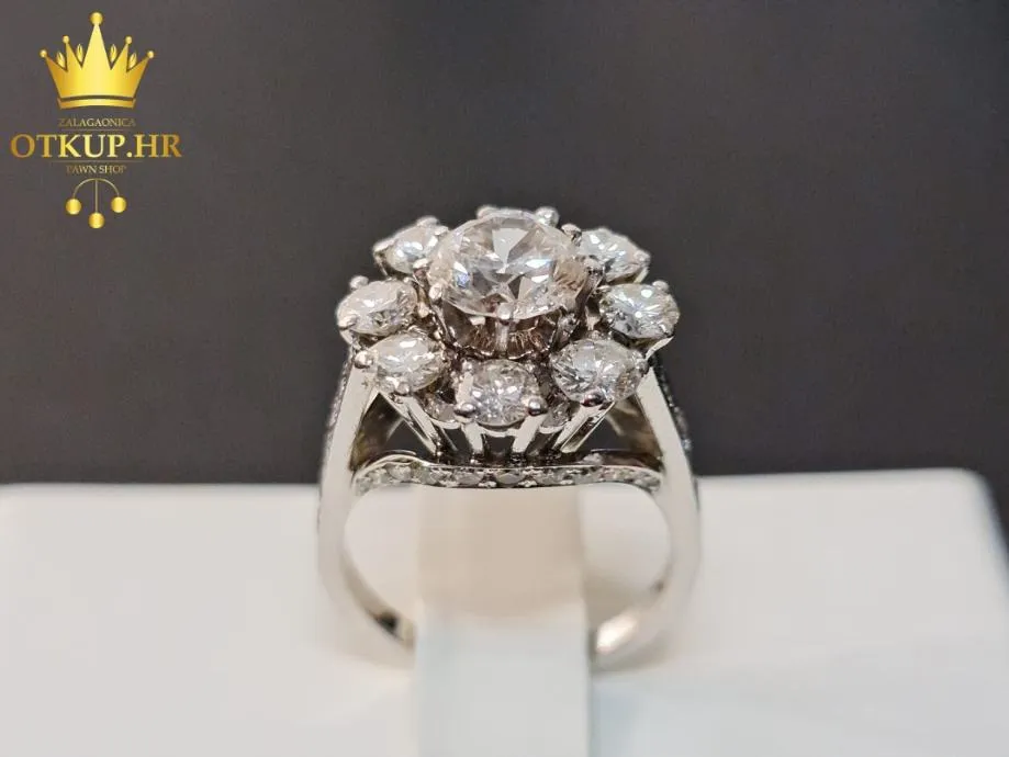 ZLATNI PRSTEN S DIJAMANTIMA cca 3,46ct. - Zagreb