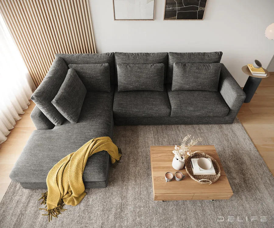 kutna garnitura isla 331x226cm, materijal: chenille - slika 4