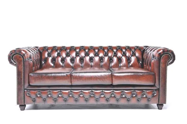chesterfield trosjed original leather | 3-sjedišta - slika 1