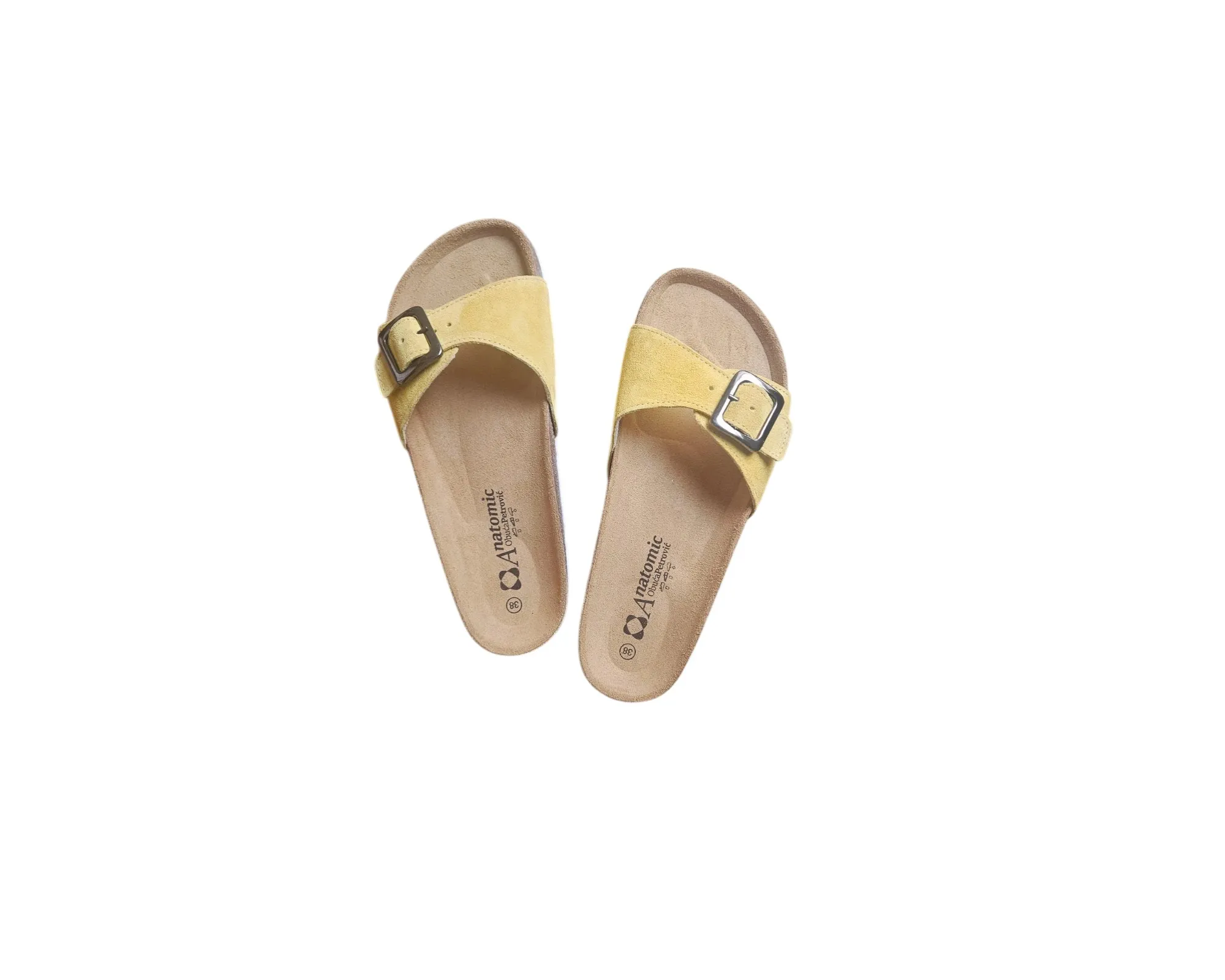 ženske anatomske natikače amber yellow – premium antilop - slika 5