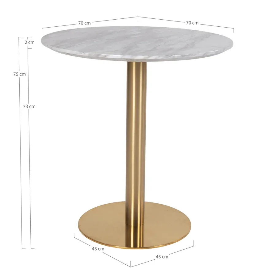 fiksni stol bolzano 70x75cm, materijal: čelik/mdf - slika 3