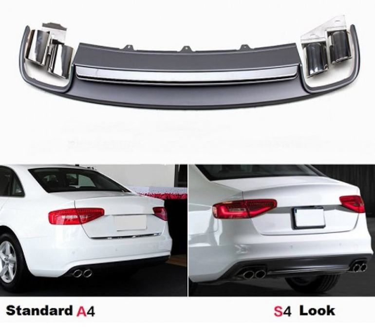 Zadnji Difuzor+nastavci Auspuha Za Audi A4 B8 - S4/rs4 Dizajn - Županja