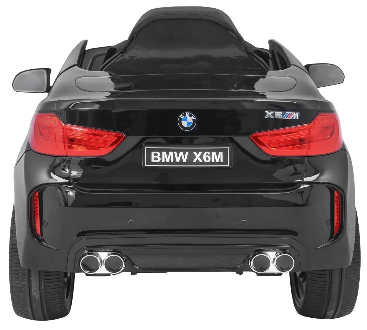 licencirani auto na akumulator bmw x6m - crni/lakirani - slika 5