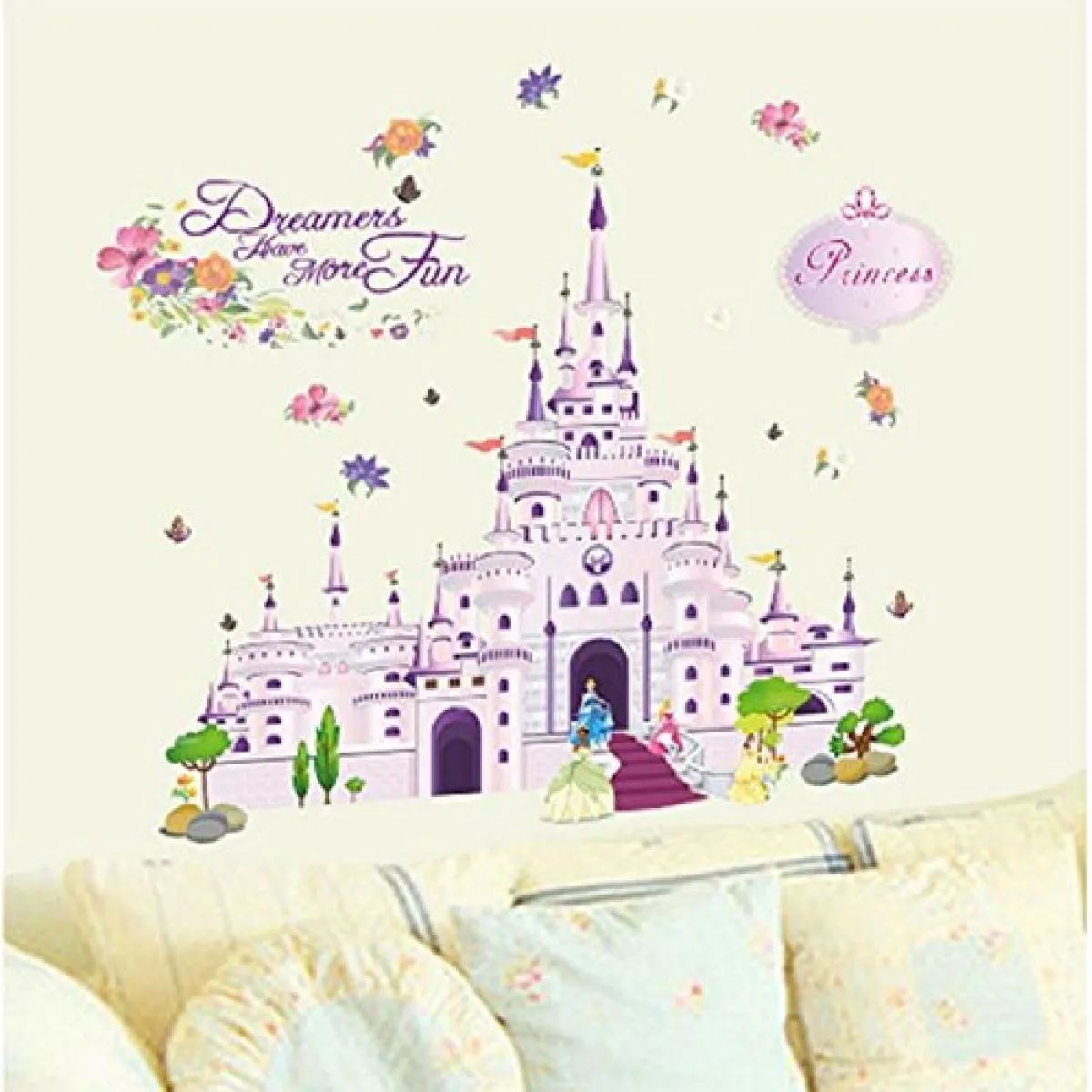 3D dječja Zidna naljepnica - Princess Castle (princezino kraljevstvo) - Zagreb