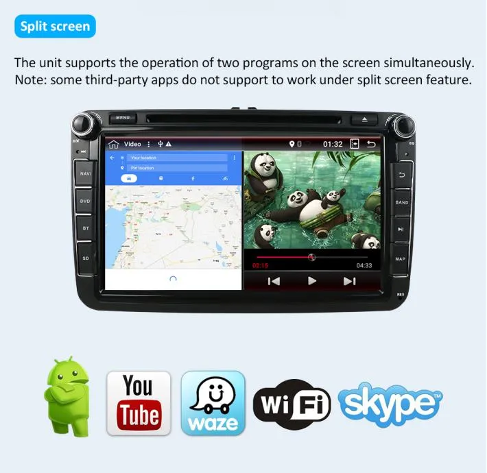 vw tiguan škoda fabia original android 10 multimedija parking kamera - slika 12