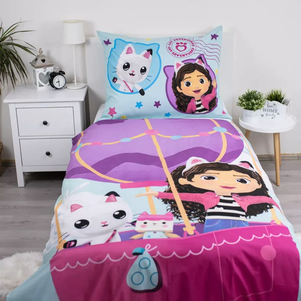 gabby’s dollhouse ‘balloon’ dječja posteljina, 140×200 cm - slika 2