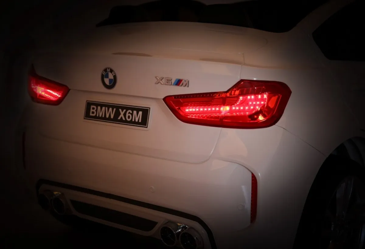 licencirani auto na akumulator bmw x6m xxl - dvosjed - bijeli - slika 10