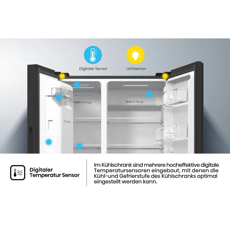 hisense side-by-side rsim535afe dozator za vodu/led, nofrost - slika 9