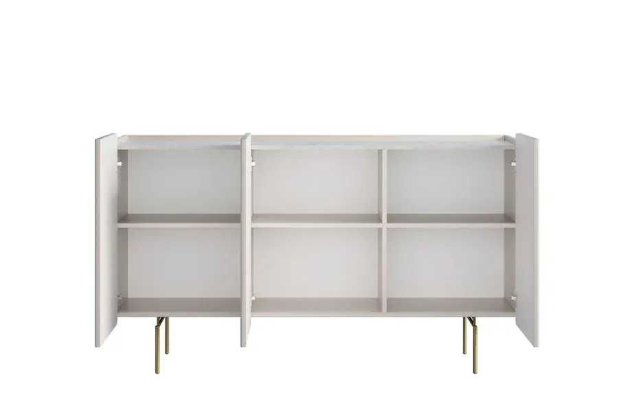 komoda malmi 150 cm, 3 vrata i 3 police, materijal: mdf - slika 4