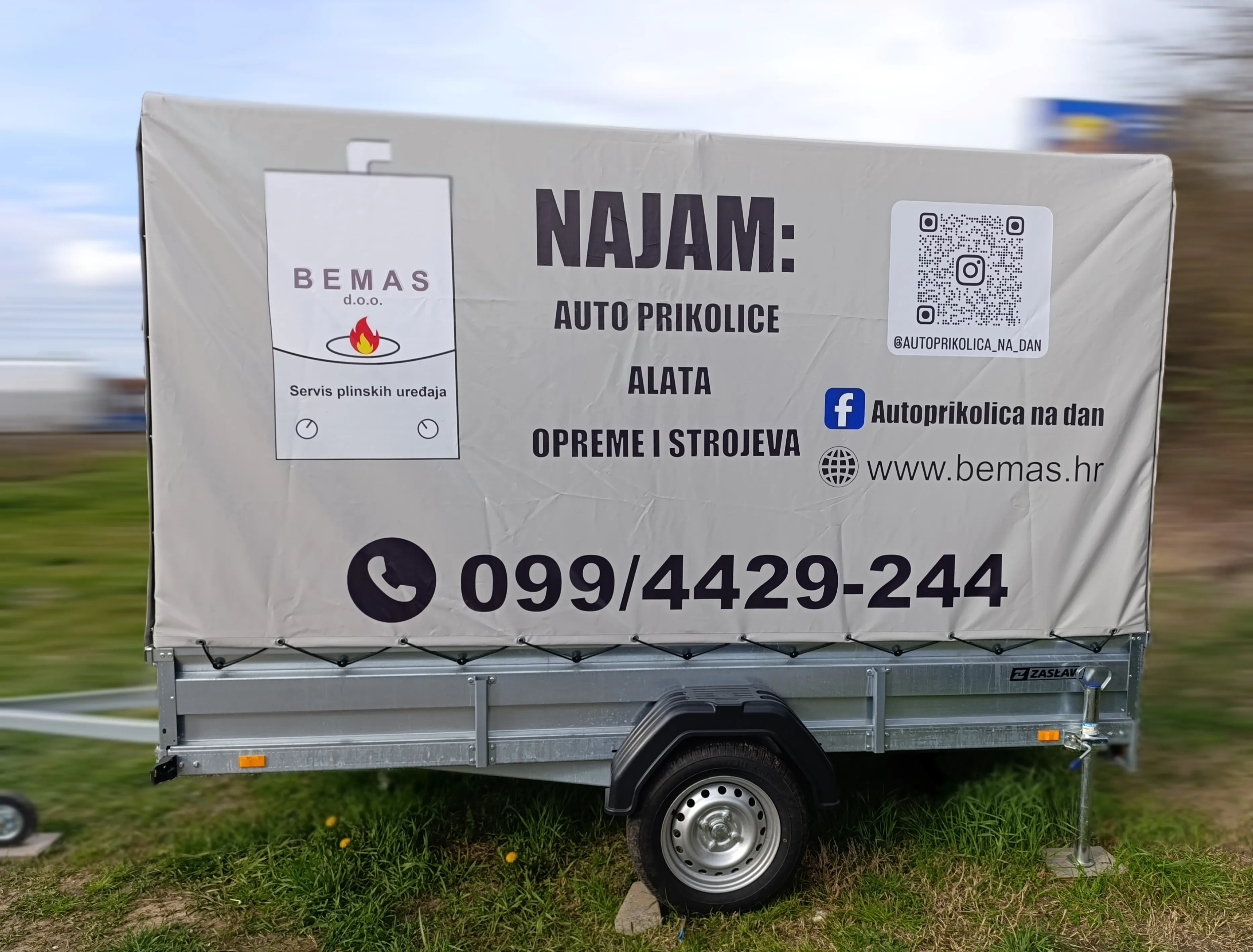 najam/iznajmljivanje/rent a prikolice sa ceradom-sesvete/zagreb - slika 2