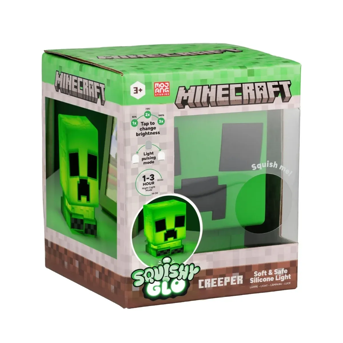 paladone minecraft creeper squishyglo silicone light - slika 5