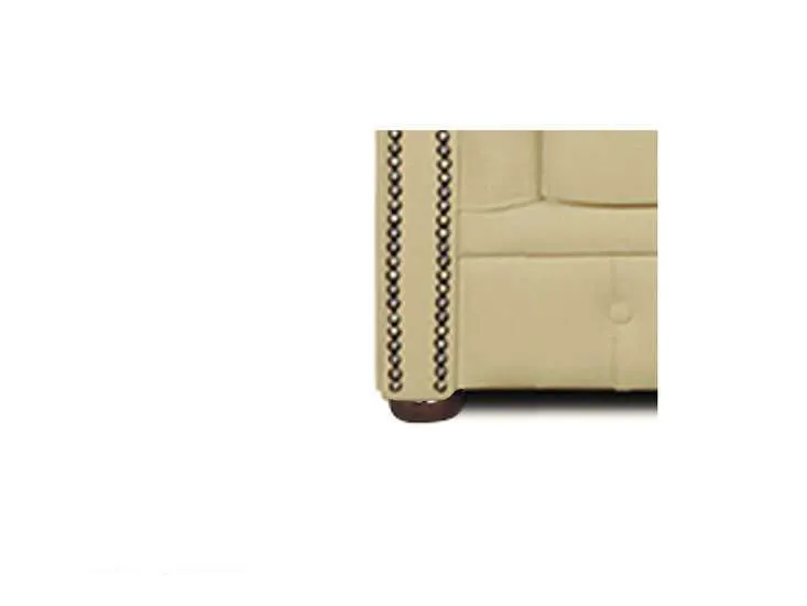 chesterfield dvosjed winfield basic leather | 2-sjedišta | vanilla - slika 3