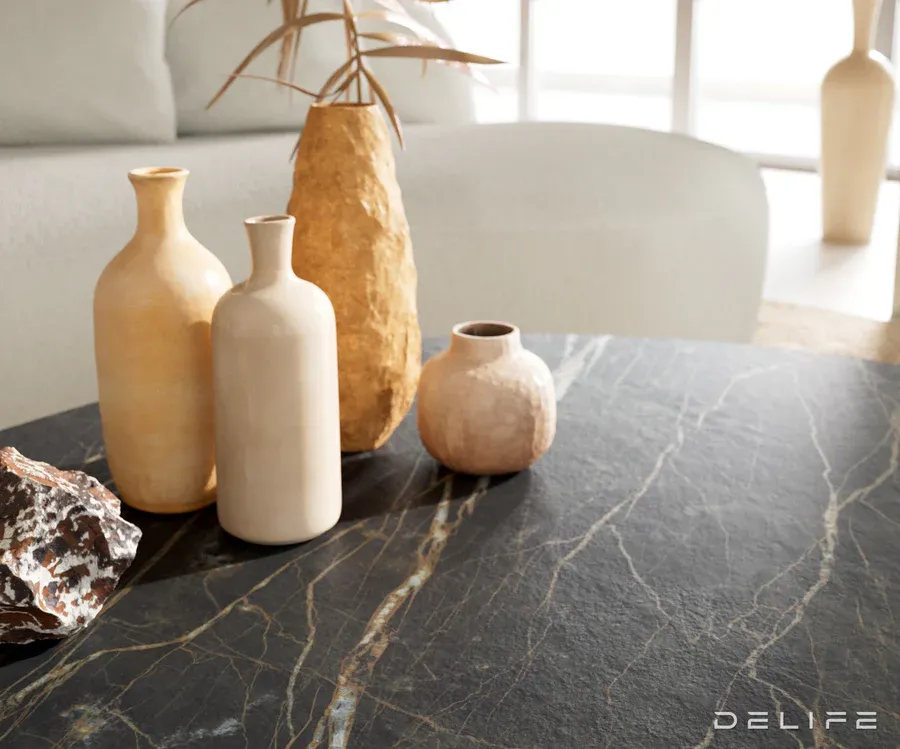 klub stolić edge 140x75cm, materijal: keramika laminam noir desir - slika 6