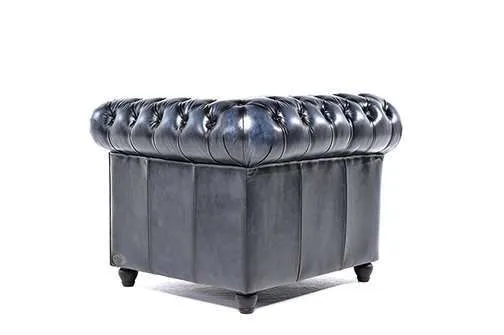 chesterfield fotelja original leather | 1-sjedište | wash off blue - slika 4