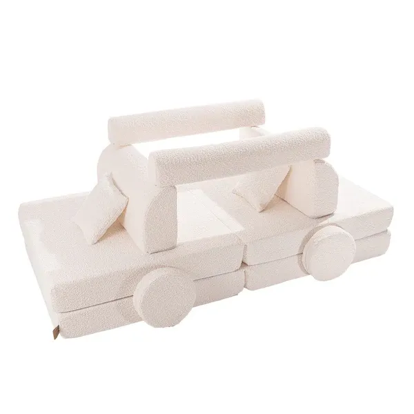 velika modularna sofa za djecu - premium bijela - slika 5