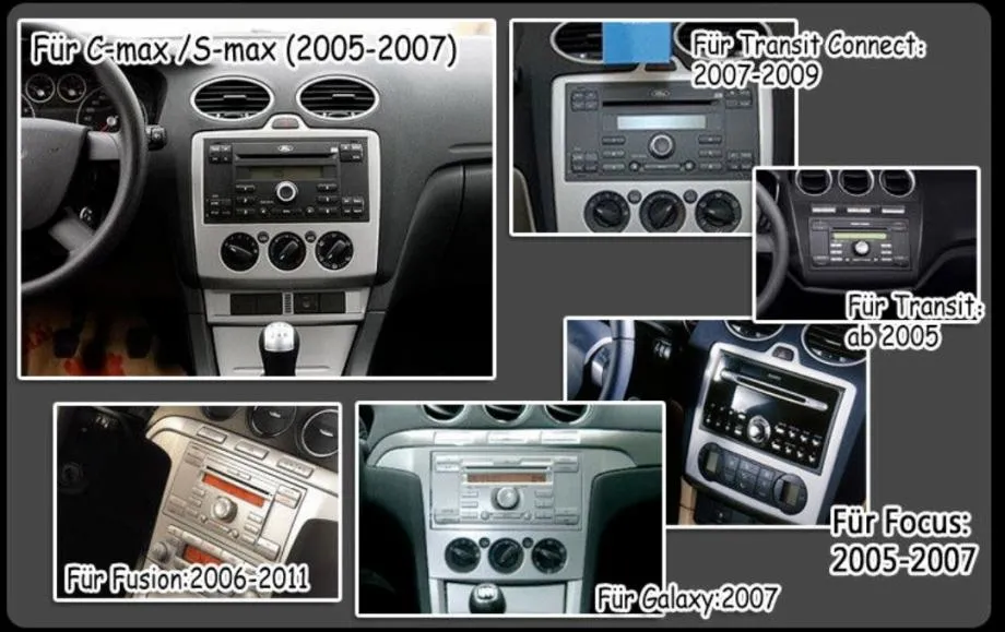 ford original 2din android gps navigacija cmax smax kuga fusion focus - slika 8