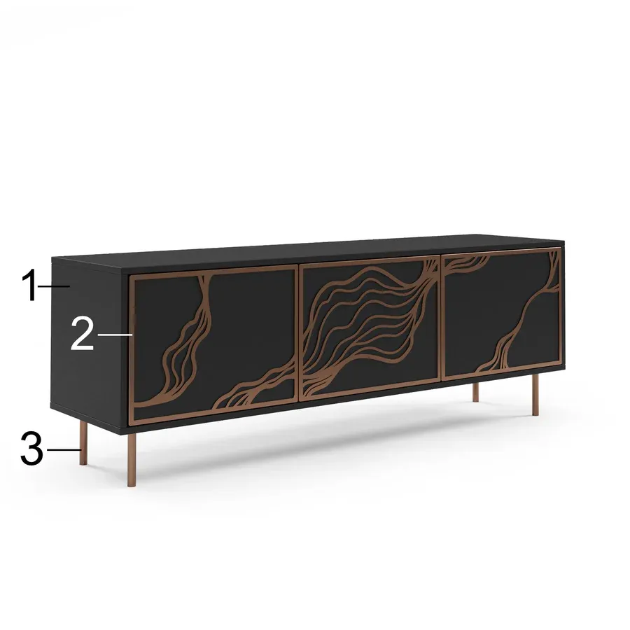 tv komoda maris 161x38cm, materijal: laminirana ploča - slika 3