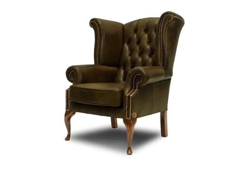 chesterfield fotelja plainwing | 1-sjedište | moss green - slika 2