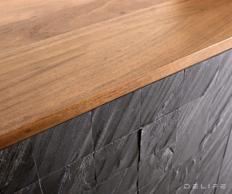 klub stolić teele 115x60cm, 2 ladice, materijal: bagrem - slika 3