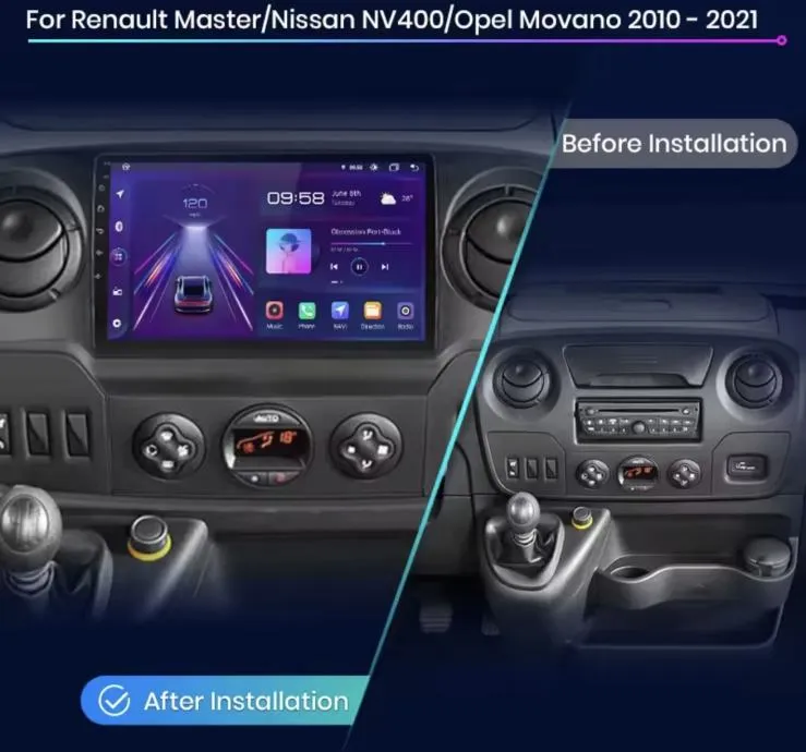 renault master opel movano nissan nv400 original multimedija android - slika 17