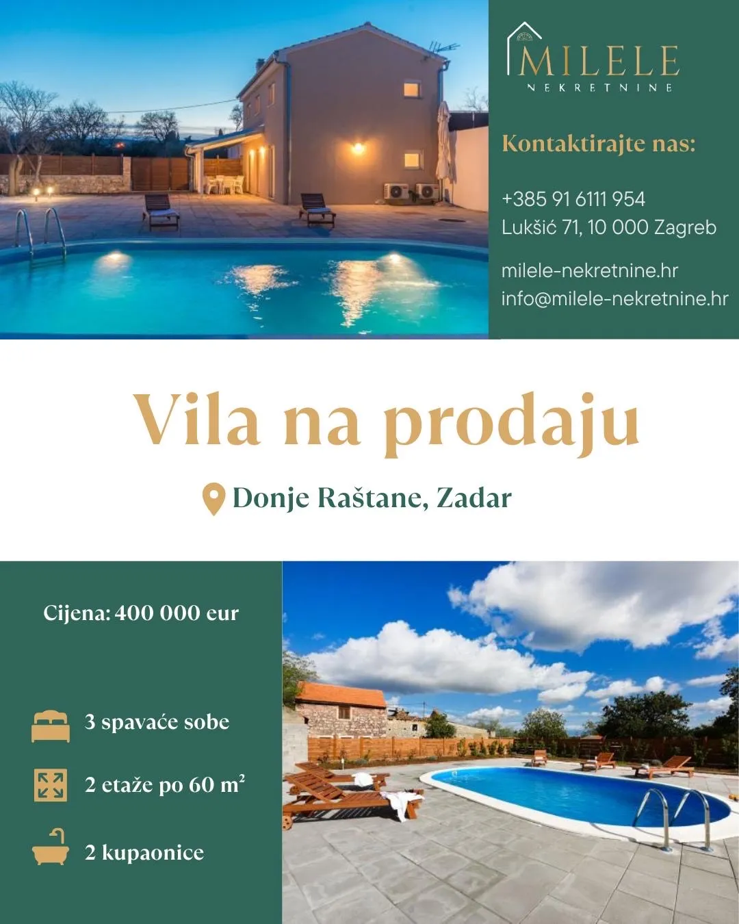 mirna inspirativna vila - donje raštane zadar - slika 2