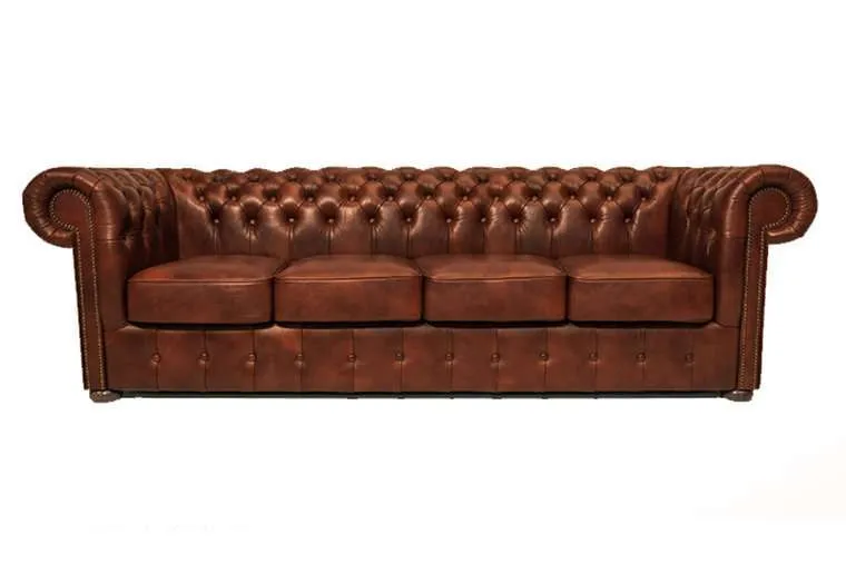 Chesterfield Garnitura Class Leather | 4-sjedišta | Cloudy Caramel - Ježdovec, Zagreb