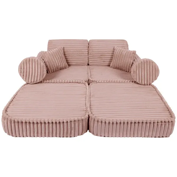 srednja modularna sofa za djecu - churros pink - slika 5