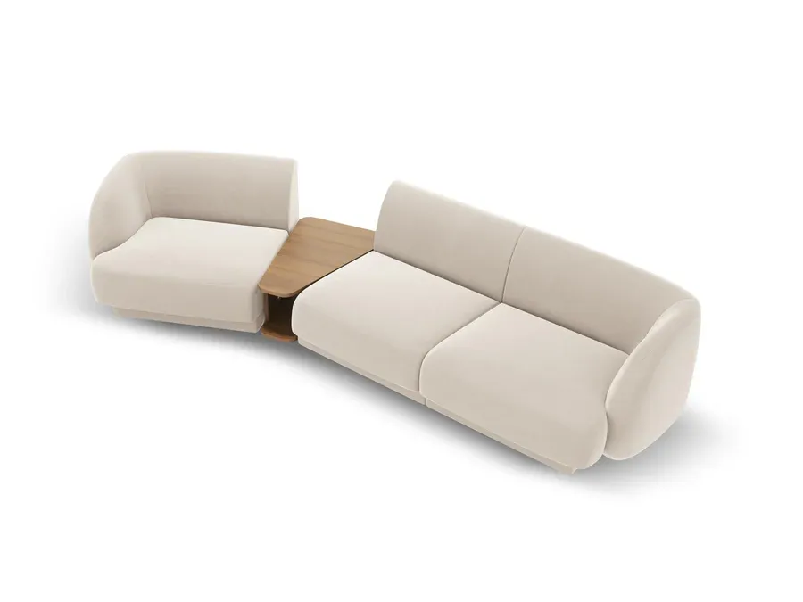 kutna garnitura miley 303x126cm, materijal: baršun - slika 2