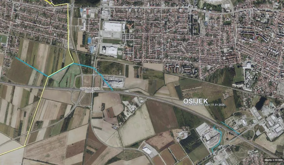 Građevinsko zemljište, Osijek, južna obilaznica, 2273 m2