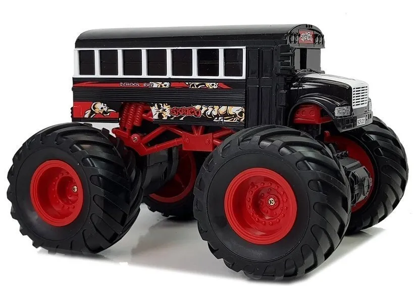 huge wheel remote controlled bus 2.4g sound black - slika 2