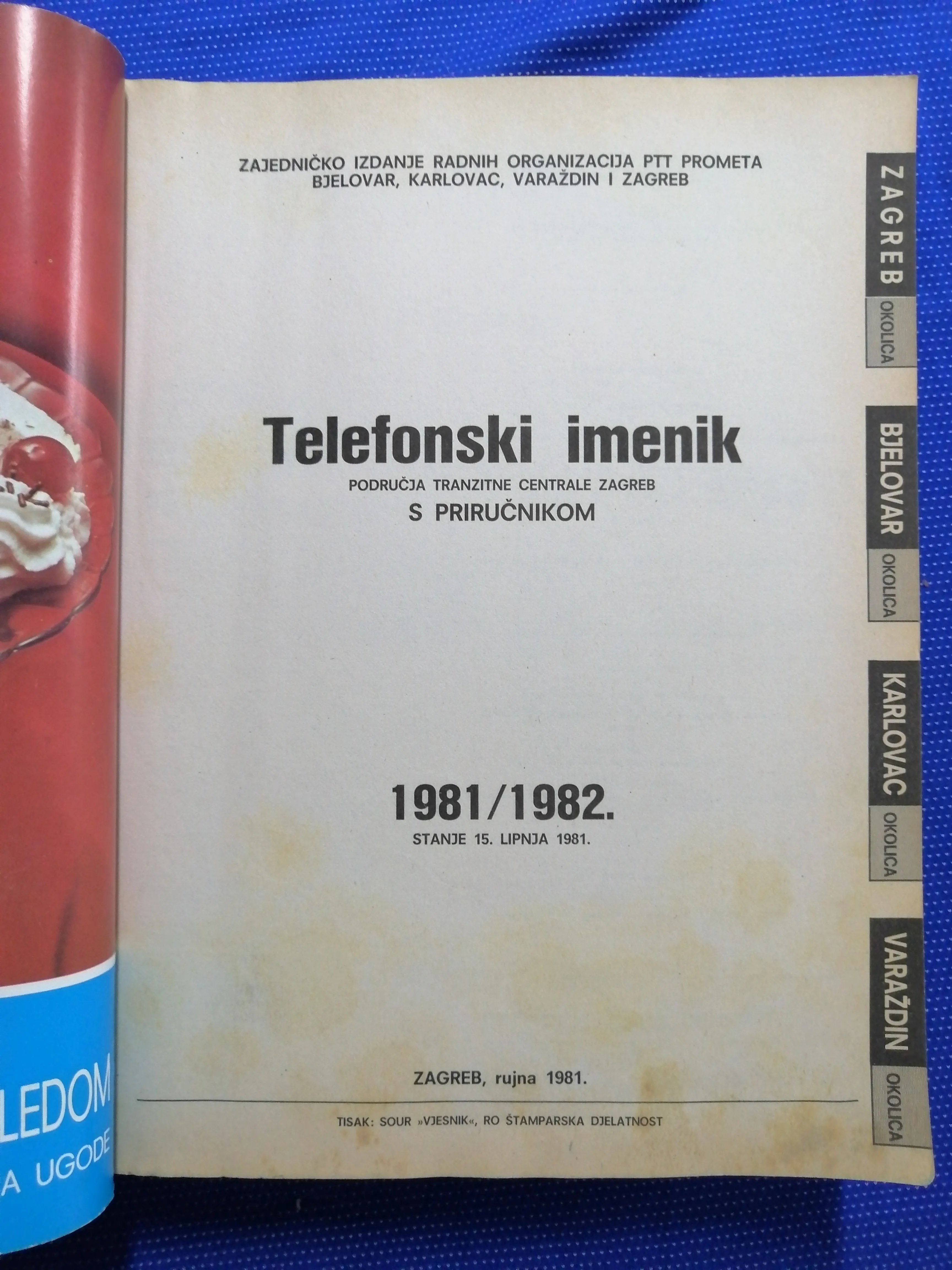 telefonski imenik zagreb 1981-1982. (y1) - slika 2