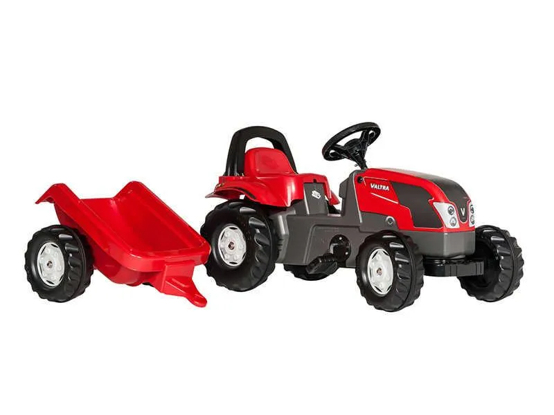 rolly toys traktor na pedale valtra + prikolica - slika 2