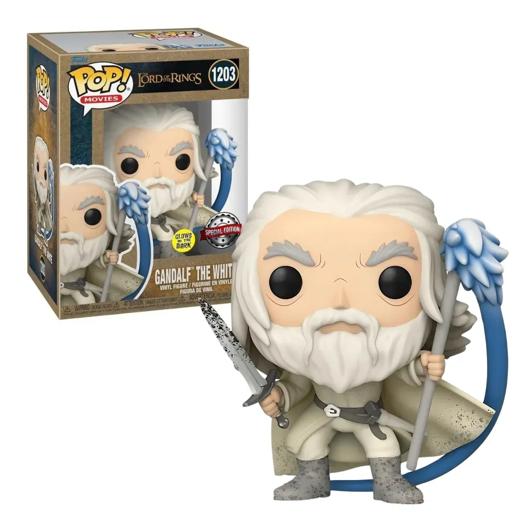 funko pop! movies: the lord of the rings – gandalf the white gitd 1203 - slika 3