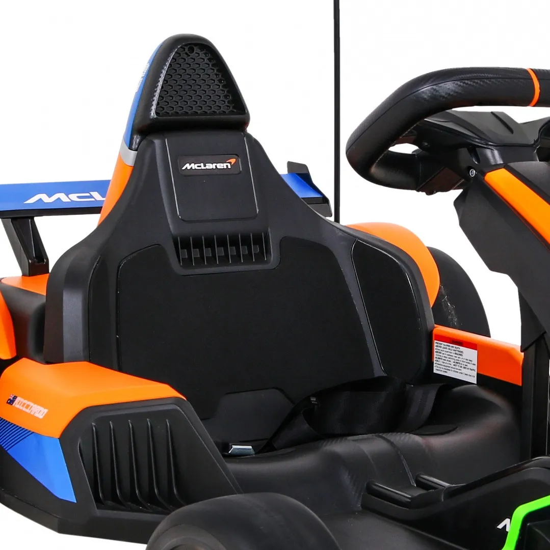 licencirani go-kart na akumulator mclaren drift - narančasti - slika 9