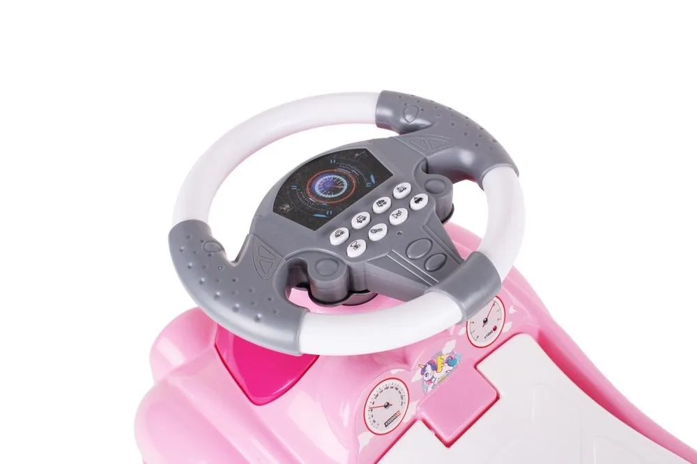 car ride-on 6658 pink sounds, horn - slika 2