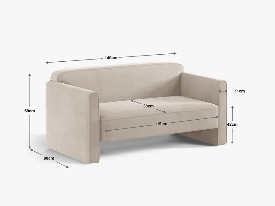 sofa abby 140x80cm, materijal: boucle - slika 5