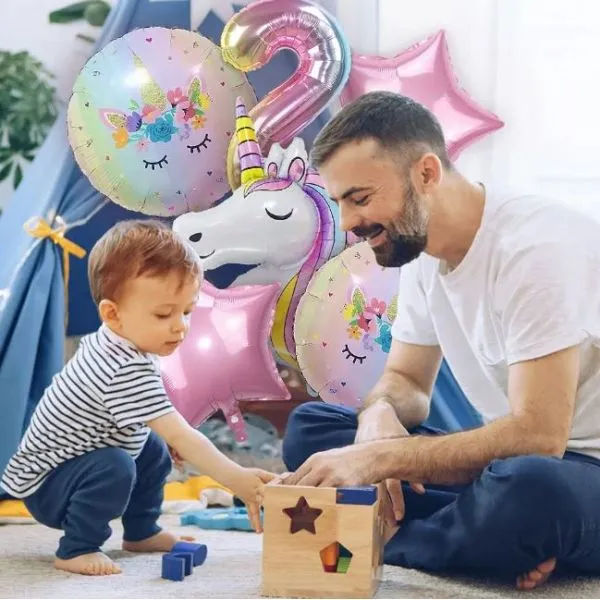 luk od balona - rainbow unicorn (129 balona u setu) - slika 5