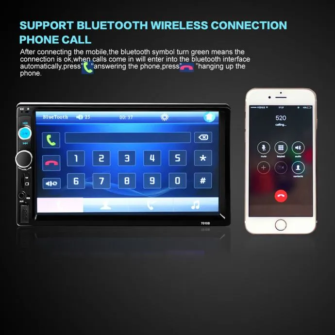 2din auto radio 7" bluetooth usb aux daljinski novi - slika 3