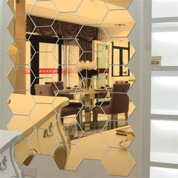 3d hexagon zrcalne naljepnice - ogledala 12 komada - slika 6