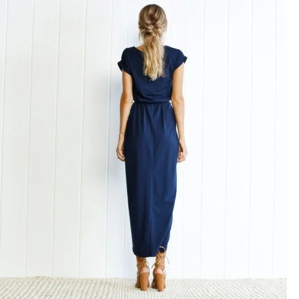 haljina kratkih rukava summer boho - slika 3