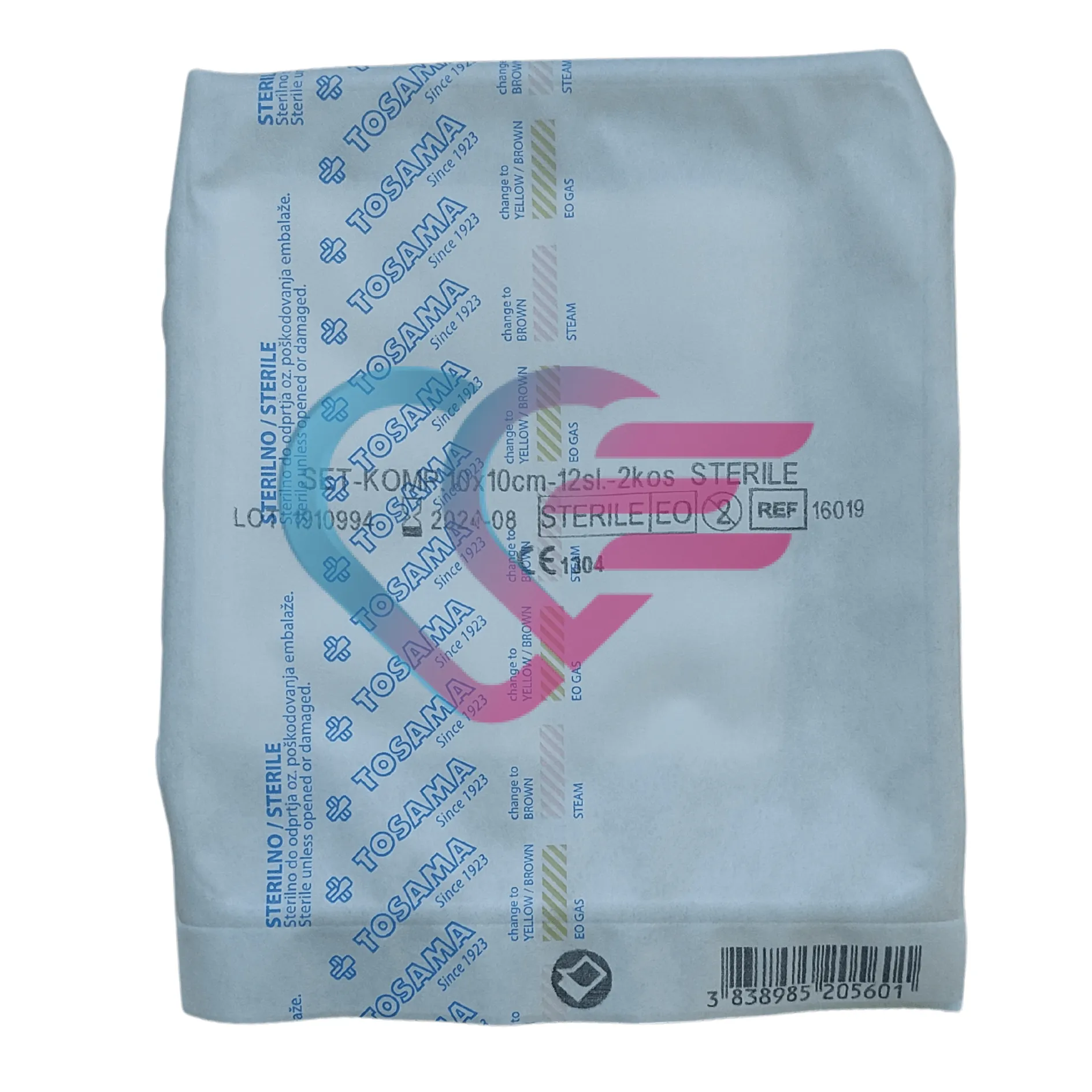 kompresa sterilna 10×10 cm, 12 sl. a’2 tos - slika 2