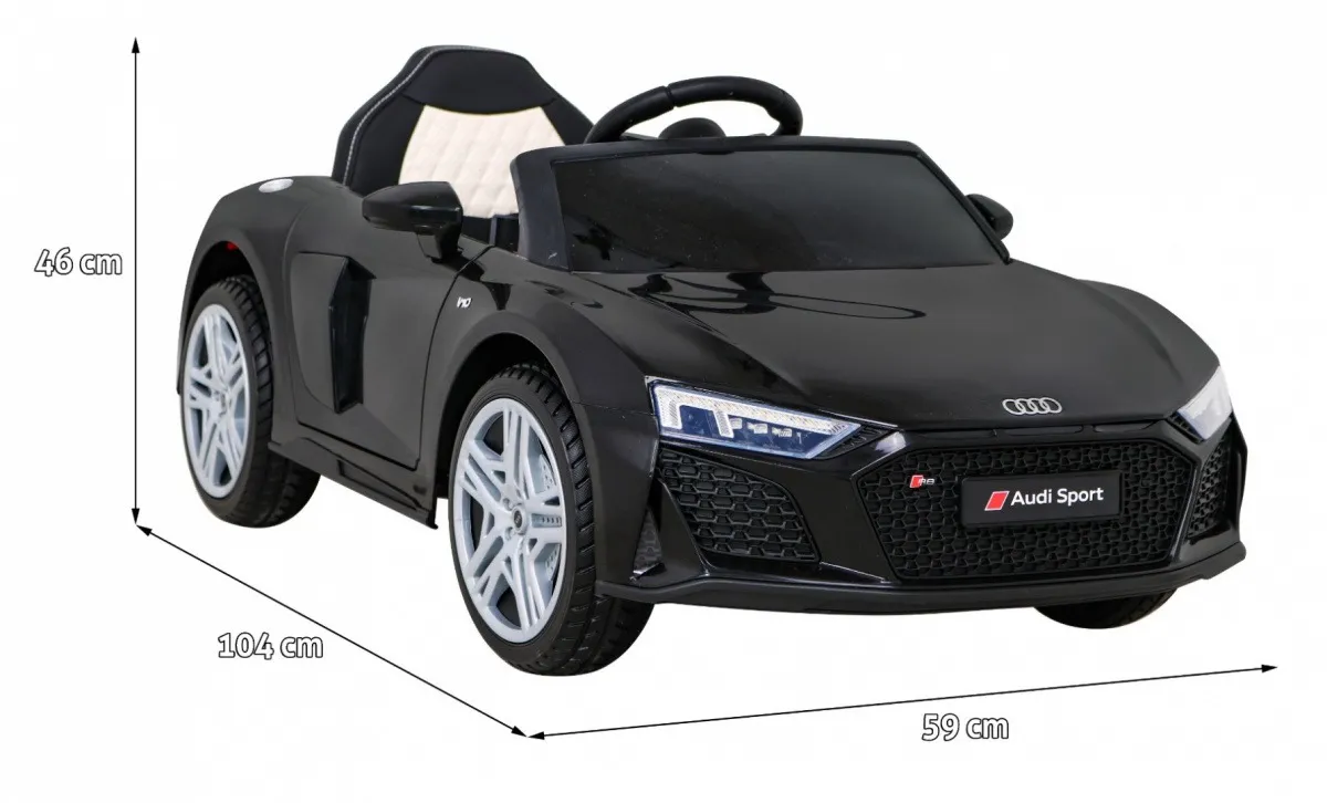 licencirani auto na akumulator audi r8 lift - crni - slika 5