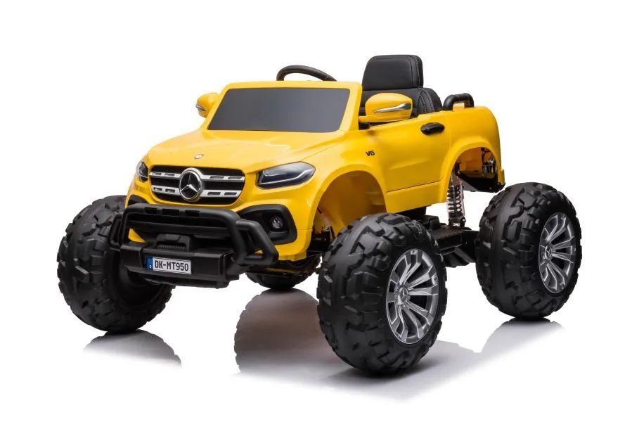 licencirani auto na akumulator mercedes dk-mt950 4x4 - žuti/lakirani - slika 3