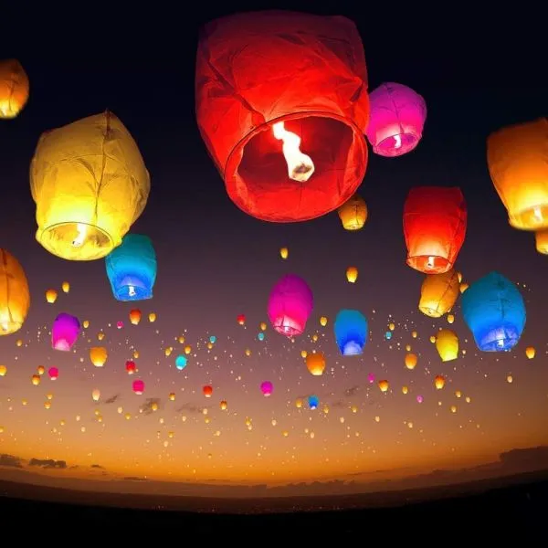 (pak 5kom) japanski wish baloni! lampion želja - slika 4